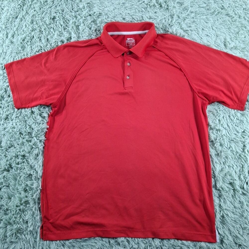 Slazenger Golf Polo Red Mens Large Athletic Performance
